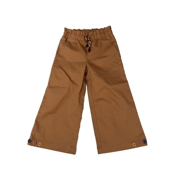 Matilda Jane Just Imagine Luna Girls Wide Leg Knit Pant, Mocha 4 - Picture 1 of 14